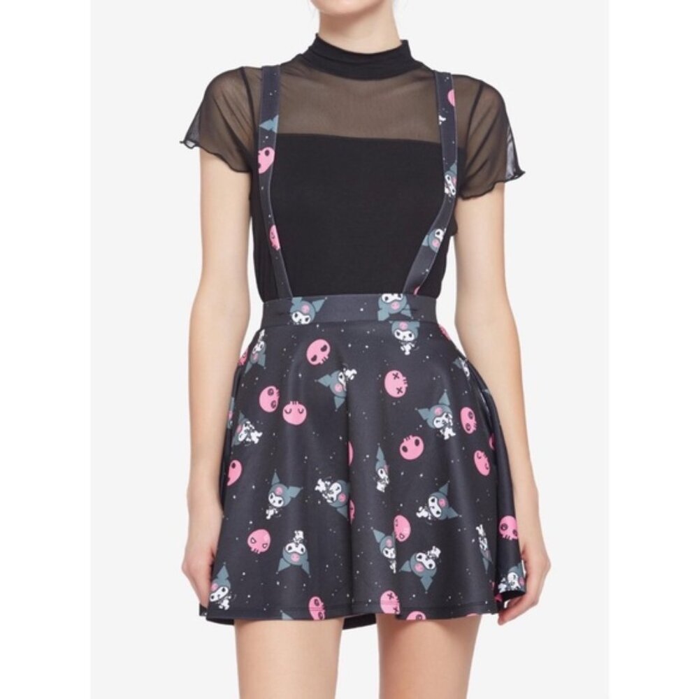 Hot Topic Sanrio Hello Kitty, My Melody X Kuromi Skull Suspender Skirt S small